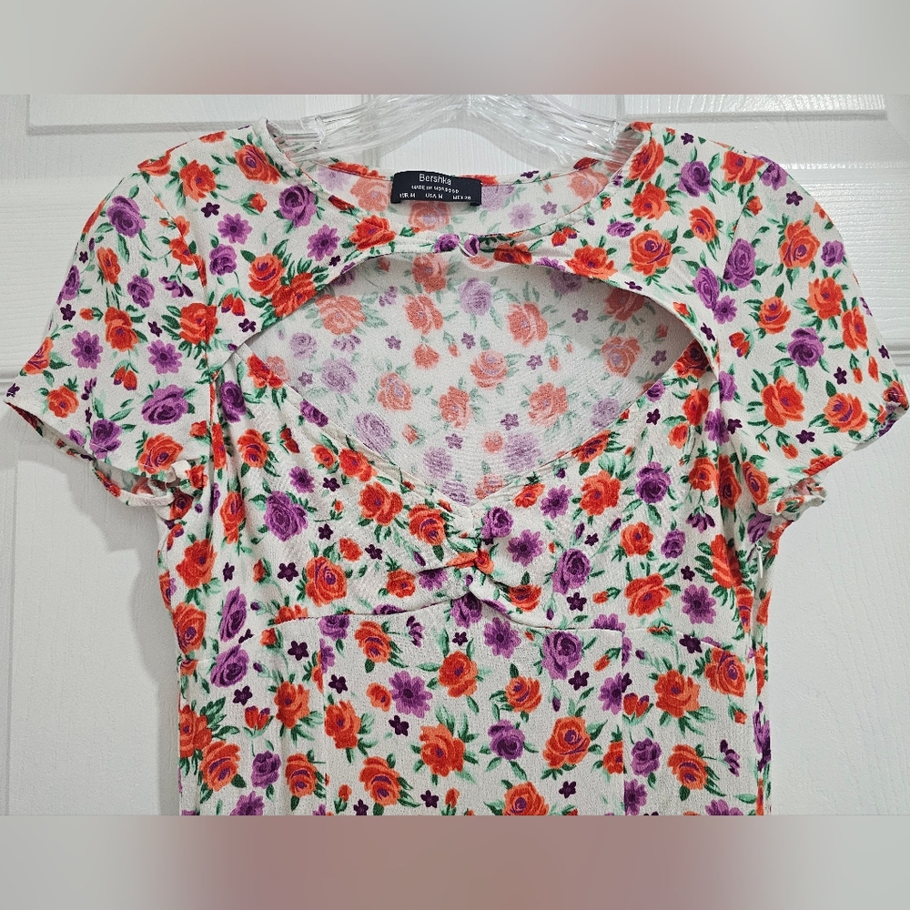 Bershka Multicolor Floral Mini Dress - Picture 6 of 11